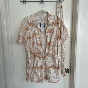 Roxy Romper with fun pattern and belt